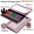 thumbnail image 2 of Shuttle Art Fancy Pens Gift Set, 12 Pack Colored Retractable Black Ink Ballpoint Pens, Cute Pens 1.0mm Medium Point Waterproof Elegant Gift Set for Writing Journaling Note Taking, 2 of 8
