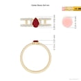 thumbnail image 4 of ANGARA Natural Pear Ruby Parallel Split Shank Ring with Accents in 14K Yellow Gold for Women (Size-6x4mm) | July Birthstone, Birthday, Anniversary, Jewelry Gift for Women | Natural Ruby Ring, 4 of 8