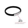 thumbnail image 5 of Pulsera para hombre Geoffrey Beene de piel trenzada, 20,5 cm, color plateado, 5 of 5