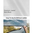 thumbnail image 6 of 4th of July RV Awning Sun Shade Screen 9'X15.3' National Flag Mesh Sunscreen Mountains Forest Awning Shade Screen with Zipper UV Blocker Completed Kits Outdoor Canopy for RV Motorhome Camper Trailer, 6 of 7
