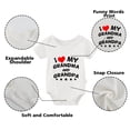 thumbnail image 3 of AOUYOA Baby Twins Bodysuit I Love My Grandma And Grandpa Unisex Romper Infant Outfit(0-3 months), 3 of 4