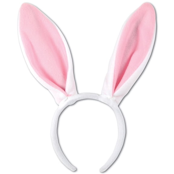 Pack of 12 Soft-Touch Bunny Ears Headband Easter Costume Accessories