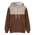 thumbnail image 3 of Charella Hoodies for Men Long Sleeve Fleece Lined Hooded Drawstring Pockets Tops Winter Warm Hoodies,Coffee,M, 3 of 4
