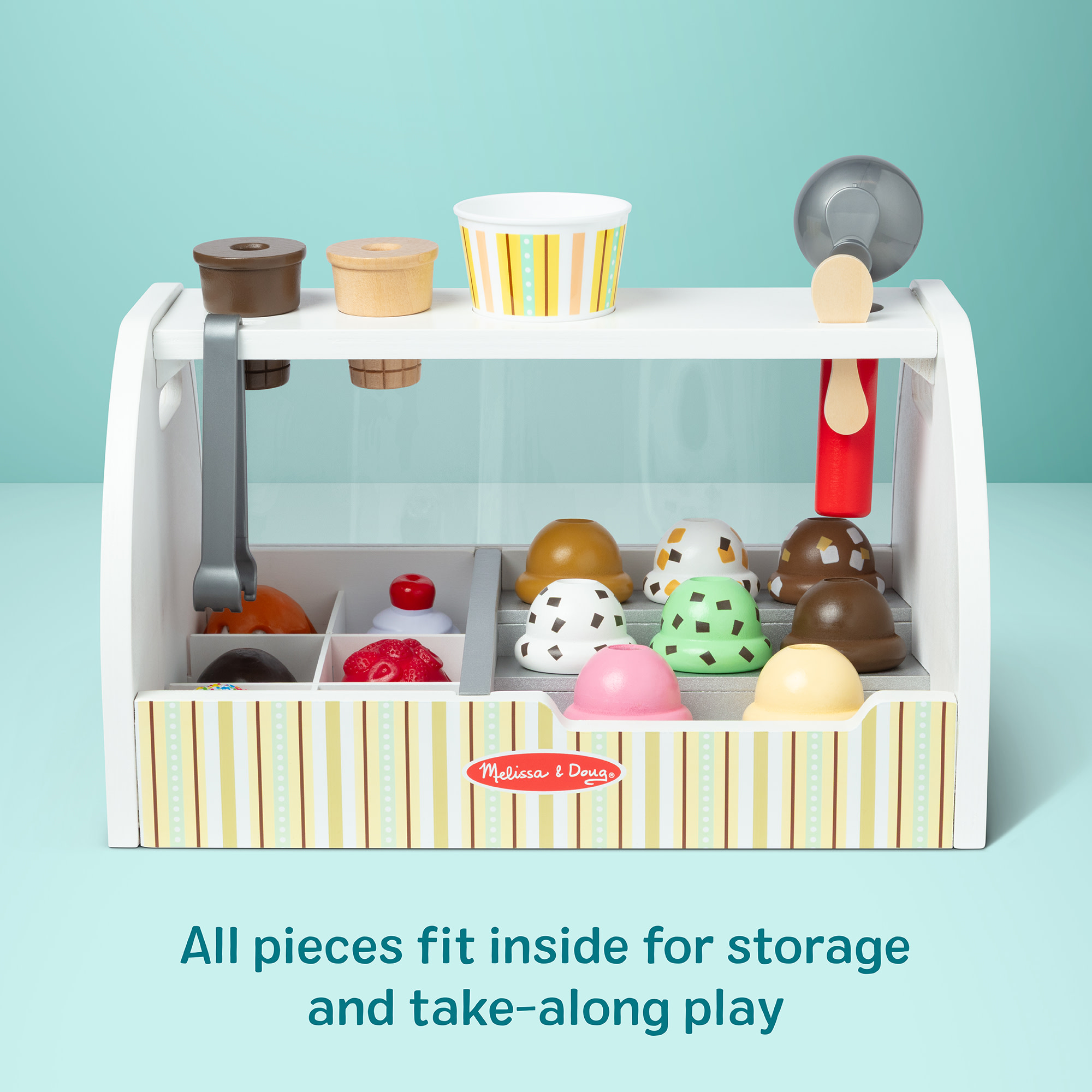 Melissa & Doug Wooden Scoop & Serve Ice Cream Counter photo 4