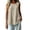 Beige, variant on CHUMUD Women's Cotton Linen Tank Top, Sleeveless Crewneck Pullover, Side Slit Casual Summer Blouse, S-2XL