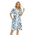 thumbnail image 3 of WBQ Nightgown Long Women's Long Sleeve Sleepwear Full Length Nightshirt Soft Sleep Gowns Purple L, 3 of 6