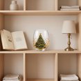 thumbnail image 5 of 1pc Christmas Stemless Wine Glass, Christmas Drinking Glasses for 3D Embossed Decor Cup, Hand Painted Raised Clear Glass Cup for Holiday Home Party Decor, 5 of 5