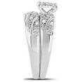 thumbnail image 5 of 10kt White Gold His Hers Round Diamond Square Matching Wedding Set 1/3 Cttw, 5 of 5