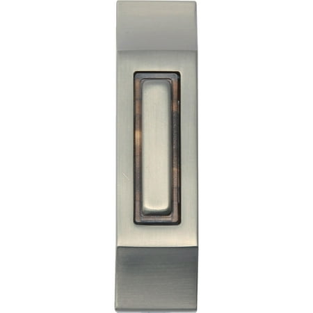 UPC 853009001598 product image for IQ America Rectangular Satin Nickel Lighted Doorbell Button | upcitemdb.com