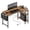 Brown, variant on 39" Corner Gaming Desk, L Shaped Computer Desk with 3AC+2USB+1 Type-C Power Strip, Storage Shelves & Side Hanging Fabric Organizer, Rustic Brown Gaming Workstation for Home Office Bedroom