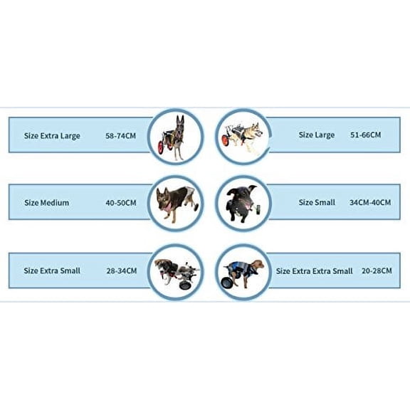 Best Friend Mobility Adjustable 4-Wheel Pet Wheelchair with NO FLAT Tires for Large Dogs