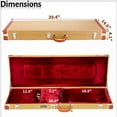 thumbnail image 2 of HarmonyStrings Electric Guitar Square Hard Case w/ Hardware & Lock Yellow with plush lined interior that includes extra neck and bridge padding Large interior storage compartment for accessories, 2 of 8