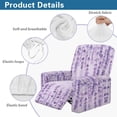 thumbnail image 4 of SCRAWLGOD Wisteria Flower Violet Recliner Chair Covers Stretch Slipcovers for Recliner 4-Piece Washable Recliner Protector 1 Seat Sofa Cover Furniture Protector with Pocket, 4 of 7