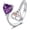 February Purple, variant on Heart Stethoscope Birthstone Ring for Women,925 Sterling Silver Adjustable Open Rings 12 Month Doctor Nurse Medical RN Registered Jewelry Gifts for Graduation Retirement Birthday
