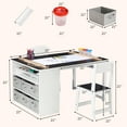 thumbnail image 4 of Dragonpad USA Kids 3-Piece Storage Activity Table and Chair Set, Gray, 4 of 8