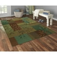 Mainstays Traditional Leaf Block Multicolor Indoor Area Rug, 5' x 7