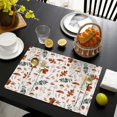 thumbnail image 4 of Rustic Fall Placemats Set of 4, Durable Linen Table Mats with Pumpkin and Turkey Pattern, Machine Washable Heat Resistant Autumn Dining Table Mats, 4 of 6