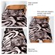 thumbnail image 4 of Falda ajustada para mujer, cintura alta, envoltura de cadera, estampados elegantes, colores brillantes, Falda corta para mujer para salidas de fiesta, citas, negro, blanco, M, 4 of 5