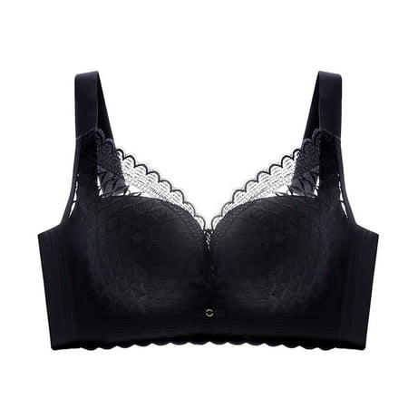 Fsqjgq Womens Underwear Strapless Bras for Women Strapless Bras for Women Ladies Underwear Soft Underwire Ultra Thin Gathering Sagging Bra Large Size Bra Back-Smoothing Nursing Bras Lingerie