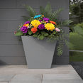 thumbnail image 3 of MAYEERTY 18*16*16" Gray Modern Metal Cone Planter with Drainage Hole for Outdoor Gardening, Patio & Balcony, 3 of 9