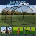 thumbnail image 2 of Batting Cage, 22x12x8FT Baseball Batting Cage Net, Portable Batting Cage, Baseball or Softball Batting and Pitching Practice for Outdoor Backyard Home Use, 2 of 7