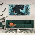 thumbnail image 2 of Salouo Black Panther Floral Illustration Pattern Holiday Banner Outside Party Decoration Banner (1PC) Festival Supplies Fit for Birthday Parties & Celebrations & Chrismas-Medium, 2 of 8
