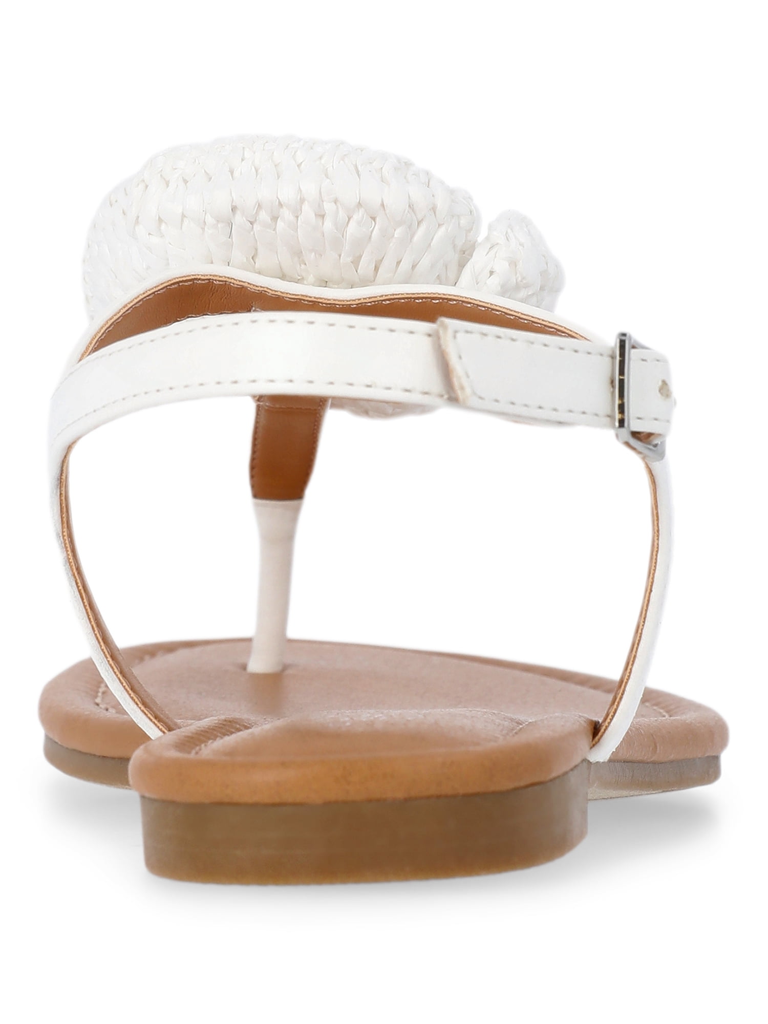 Time and Tru Women's Crochet Flower Thong Sandals