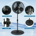 Costway 16" Oscillating Fan Misting Pedestal Fan with Hose Connector 3