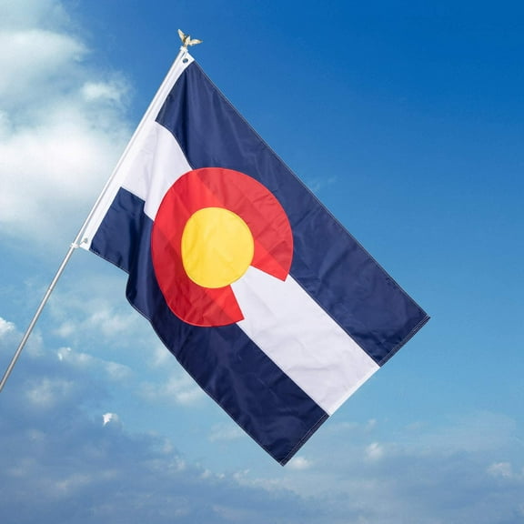 3x5 Ft Colorado State Flag 100% Polyester Flags, Vivid Colors & Fade Resistant, Double Stitched Colorado CO Flags with 2 Brass Grommets 3x5 Foot