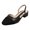 Black, variant on Womens Slingback Sandals Low Chunky Heel Square Cap Toe Fashion Casual Office Party Dress Shoes
