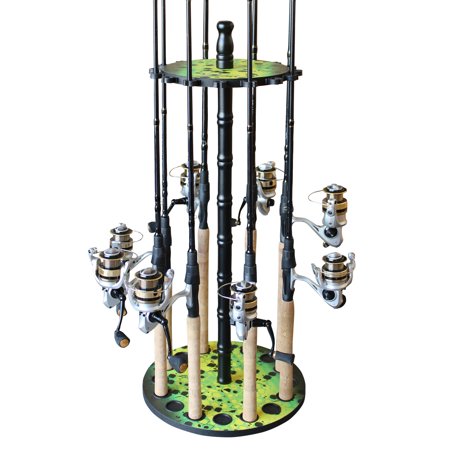 Rush Creek Creations 16 Round Rod Rack - Green and Yellow
