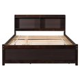 thumbnail image 6 of Platform Bed Full Size, 2-in-1 Full Platform Bed with Twin Trundle Bed and Storage Headboard Shelves, Wooden Storage Bed Frame with Slats Support for Boys Girls Adults Bedroom, Espresso, 6 of 7