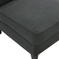 thumbnail image 6 of Serta Copenhagen Slipper Chair, Tufted Backrest, Sinuous Spring Seat Cushion, Polyester Fabric, Charcoal, 6 of 10