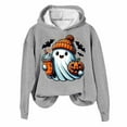thumbnail image 2 of Boo Jee Hoodie 2025 Halloween Pumpkin Ghost Coffee Hoodies for Women Long Sleeve Graphic Sweatshirt Pullover Tops, 2 of 4