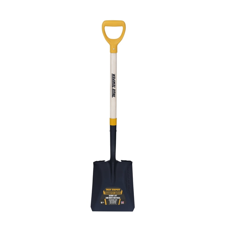 True Temper 2586000 43" Square Point Shovel With Wood Handle and Poly D
