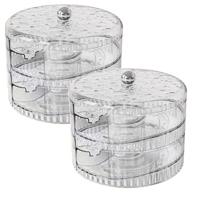 Oleegame 2PC Produce Storage Stackable Egg Dispensers And Storage | Refrigerator Automatic Rolling Egg Containers | Space Saving Refrigerator Storage Rolling Egg Dispensers And Arrangers