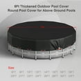 thumbnail image 5 of COSYUMI 26Ft Round Pool Cover, 420D Heavy Duty Oxford Solar Pool Covers for Above Ground Pool with Winch and Cable, All Season Inflatable Pool Cover for UV Resistant, Waterproof, Snowproof Windproof, 5 of 13