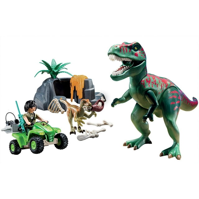Playmobil Explorer Quad con T-Rex Multicolor