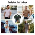 thumbnail image 6 of Lsque Pikmin Pattern Golf Shirts for Men Dry Fit Print Moisture Wicking Performance Short Sleeve Polo Shirt-, 6 of 7