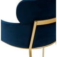 thumbnail image 6 of SAFAVIEH Couture Charlize Curved Mid Back Bar Stool, Navy/Gold, 6 of 7