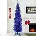 thumbnail image 5 of National Tree Company Pre-Lit Artificial Christmas Tree, Blue Tinsel, White Lights, Includes Stand, 6 feet, 5 of 5