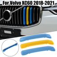 thumbnail image 1 of 3Pcs Front Grille Trim Strips compatible Volvo 2018 2019 2020 2022 XC60 Car Sport Styling Decoration Cover Frame Car Grill Cover Clip, 1 of 5