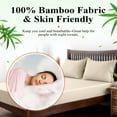 thumbnail image 5 of Shunjie.Home 100% Bamboo Fitted Sheet Only Full Size, 400 Thread Count, 16" Deep, Super Soft, Beige, 5 of 7