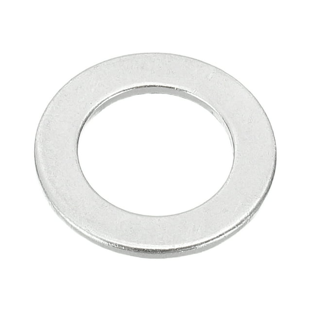 Uxcell M10x16x1mm Flat Washers, 50PCS Aluminum Automotive Drain Plug Gaskets, Silver