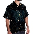 thumbnail image 2 of Cancer Constellation Men's Short Sleeve Hawaiian Shirt Button Down Poplin Beach Casual Printed Unisex Summer Tops, 2 of 6