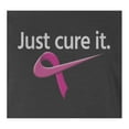 thumbnail image 3 of 9 Crowns Tees Breast Cancer Awareness Sporty Cure It T-Shirt (Juniors Charcoal, 3XL), 3 of 3