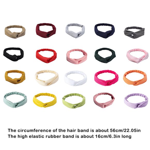 Woman Headbands Sports Running Knitted Girls Bandanas Elastic Hairbands Bandanas Hair Bands Solid Color Headband Head Wrap Accessories Red