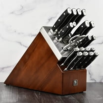Henckels Forged Accent 20 Piece Self-Sharpening Knife Block Set, Black Handles
