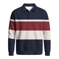 thumbnail image 7 of Horkkom Men Pullover Sweatshirt Fall Outfits Striped Sweatshirt Trendy Casual Sweatshirt M, 7 of 7