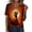 37# Orange, variant on Halloween Witch Shirt Women V Neck T Shirt Funny Graphic Tee Tops Multicolor 3XL